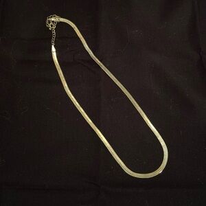 Elegant Gold Herringbone Necklace